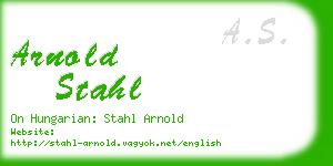 arnold stahl business card